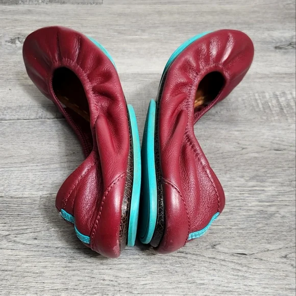Tieks Gavrieli Ballet Flats Burgundy Red Leather Flats - Picture 11 of 15